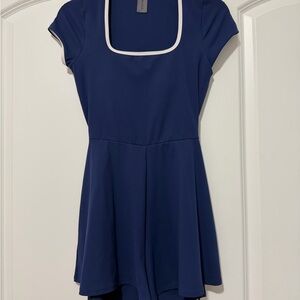AS Revival Navy Short Sleeve Athletic Wear Women’s Romper Size Small